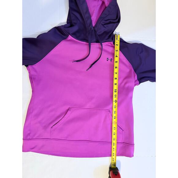 Womens Under Armor Size Large Purple Two Toned Hoodie - Distressed - Picture 9 of 9